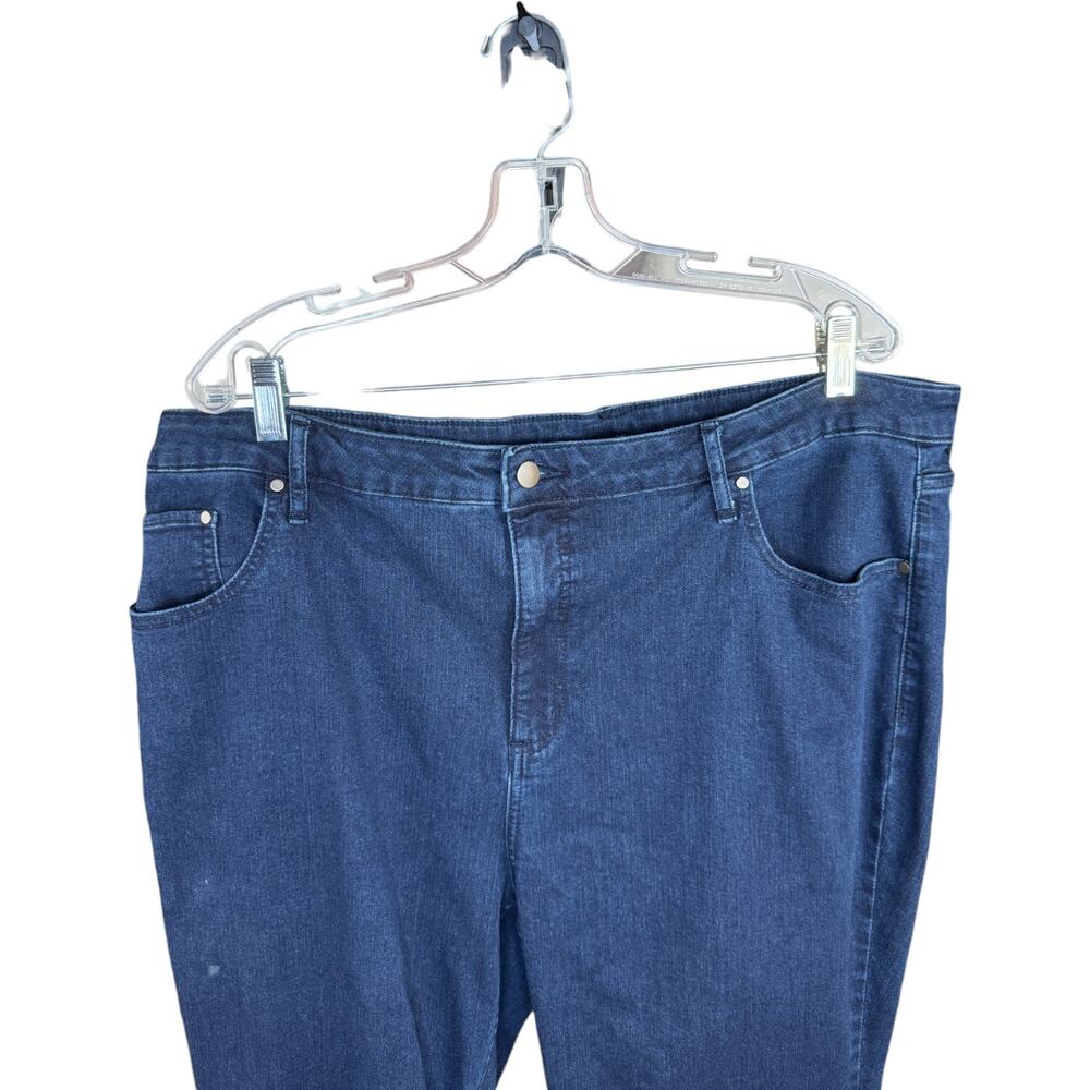 BEAUTIFUL by Lawrence Zarian Regular Baby Boot Jean- Indigo Dark Rinse 24 Plus - Picture 8 of 12